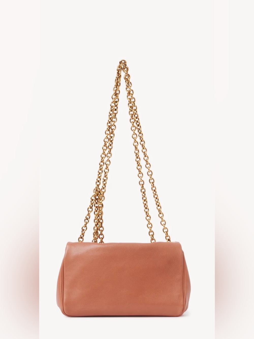 Chloé Heritage Shoulder Bag in Coral Orange Grained Leather - Picture 13 of 15